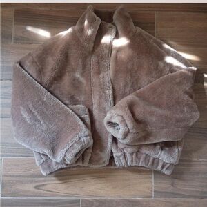 BLANK NYC Cozy Brown Faux Fur Jacket Sz M